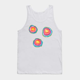 Rainbow geodes with gold Tank Top